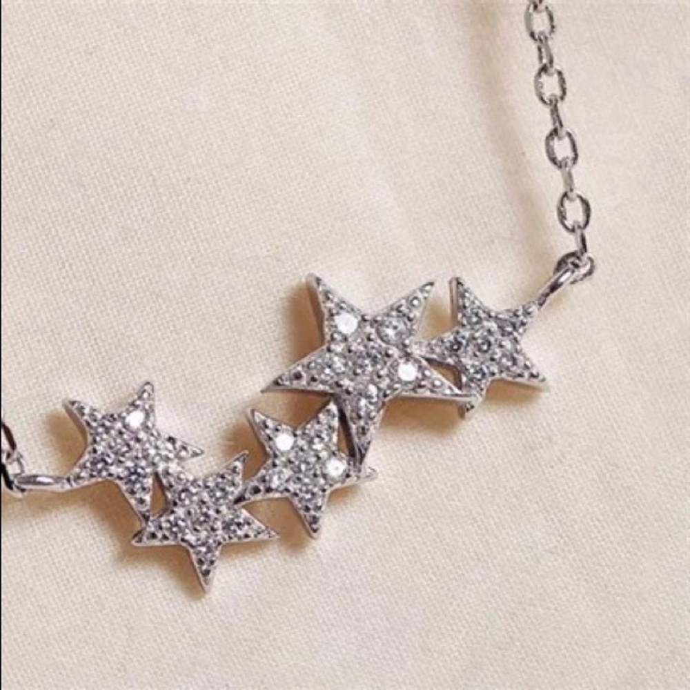 925 Sterling Silver Crystal Star Necklace